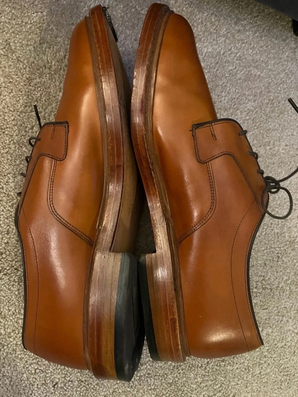 Allen Edmonds Dickson Chestnut Dress Split Toe Shoes With Dust Bags 11D
